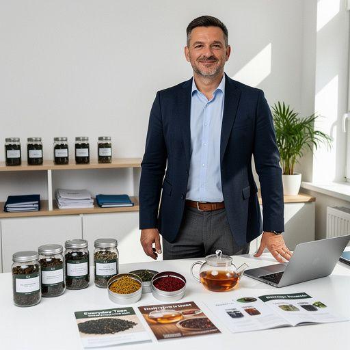 Csendes reggeli pillanat, ahol egy tea készül a fűszeres illatokkal.